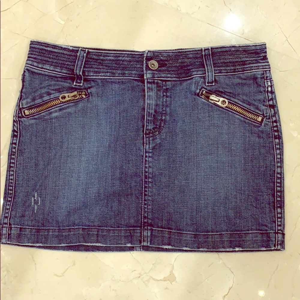 Denim mini skirt